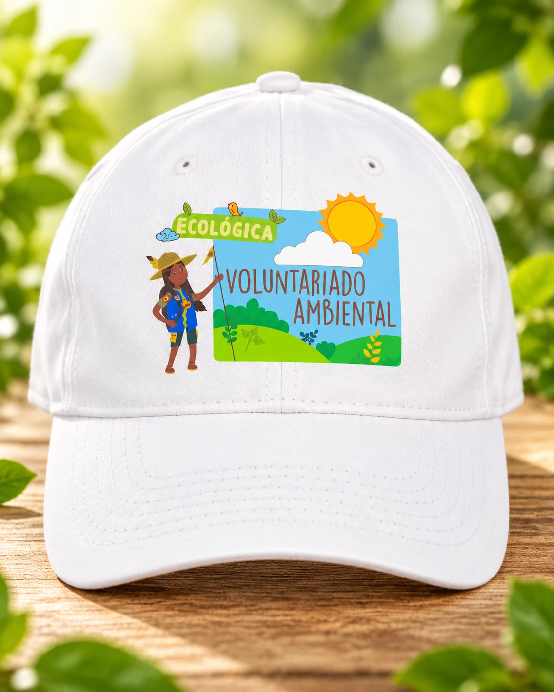 Gorra de voluntariado ambiental personalizada por DICO Studio